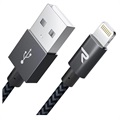 Saii Rampow Geflochtenes Lightning Kabel - iPhone, iPad, iPod - 2m - Grau