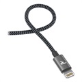 Saii Rampow Geflochtenes Lightning Kabel - iPhone, iPad, iPod - 2m - Grau