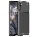 Saii Ultradünne OnePlus Nord TPU Hülle - Karbonfaser - Schwarz