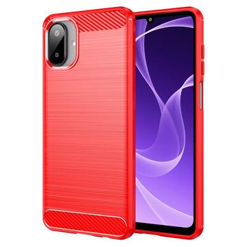 Samsung Galaxy A07 4G Gebürstete TPU Hülle - Karbonfaser