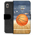 Samsung Galaxy A10 Premium Schutzhülle mit Geldbörse - Basketball