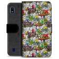 Samsung Galaxy A10 Premium Schutzhülle mit Geldbörse - Graffiti