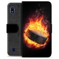 Samsung Galaxy A10 Premium Schutzhülle mit Geldbörse - Eishockey