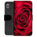 Samsung Galaxy A10 Premium Schutzhülle mit Geldbörse - Rose