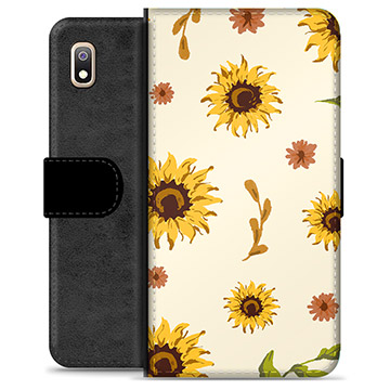 Samsung Galaxy A10 Premium Schutzhülle mit Geldbörse - Sonnenblume