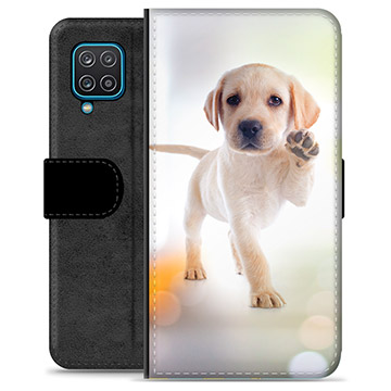 Samsung Galaxy A12 Premium Schutzhülle mit Geldbörse - Hund