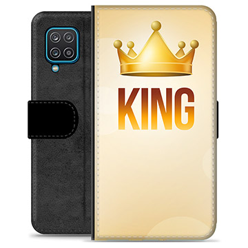 Samsung Galaxy A12 Premium Schutzhülle mit Geldbörse - König