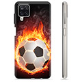 Samsung Galaxy A12 TPU Hülle - Fußball Flamme
