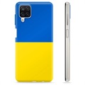 Samsung Galaxy A12 TPU Hülle Ukrainische Flagge - Gelb und Lichtblau