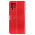 Samsung Galaxy A12 Wallet Schutzhülle mit Magnetverschluss - Rot