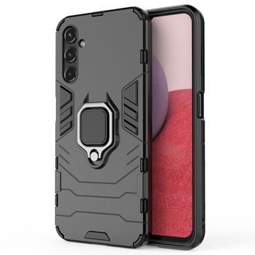 Samsung Galaxy A14 Hybrid Case mit Ringhalterung - Schwarz