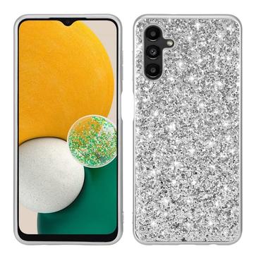 Samsung Galaxy A15 Glitter Serie Hybrid Hülle - Silber