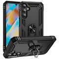 Samsung Galaxy A15 Hybrid Case mit Ringhalterung - Schwarz