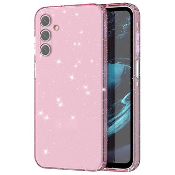 Samsung Galaxy A15 Stylish Glitter Serie TPU Hülle - Durchsichtig Rosa