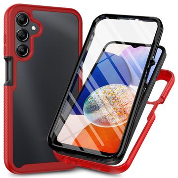 Samsung Galaxy A16 360 Schutz Hülle - Rot / Durchsichtig