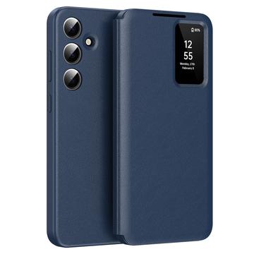 Samsung Galaxy A16 Smart Clear View Flip Hülle mit Kartenschlitz - Saphir