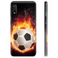 Samsung Galaxy A20e TPU Hülle - Fußball Flamme