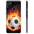 Samsung Galaxy A21s TPU Hülle - Fußball Flamme