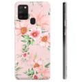 Samsung Galaxy A21s TPU Hülle - Aquarell Blumen