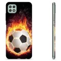 Samsung Galaxy A22 5G TPU Hülle - Fußball Flamme