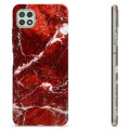 Samsung Galaxy A22 5G TPU Hülle - Roter Marmor