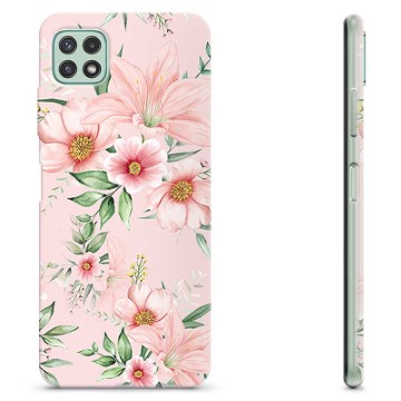 Samsung Galaxy A22 5G TPU Hülle - Aquarell Blumen