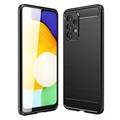 Samsung Galaxy A23 Gebürstete TPU Hülle - Karbonfaser - Schwarz