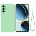 Samsung Galaxy A26 Liquid Silikonhülle mit Handschlaufe - Grün