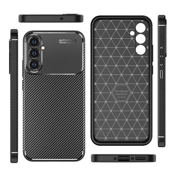 Samsung Galaxy A34 5G Beetle Karbonfaser TPU Hülle - Schwarz