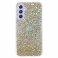 Samsung Galaxy A35 Glitter Flakes TPU Hülle - Gold
