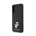 Samsung Galaxy A36 Karl Lagerfeld Saffiano Metal Karl and Choupette Hülle - schwarz