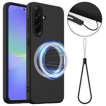 Samsung Galaxy A36/A56 Liquid Silikonhülle - MagSafe-kompatibel - Schwarz