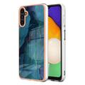 Samsung Galaxy A36 Galvanisierte IMD TPU-Hülle mit Marmormuster - Grün