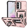 Samsung Galaxy A36 Drehring-Hybrid Hülle mit Kameraschutz - Rose Gold