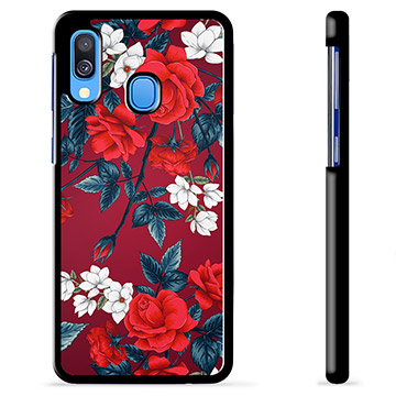 Samsung Galaxy A40 Schutzhülle - Vintage Blumen