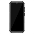 Anti-Rutsch Samsung Galaxy A41 Hybrid Hülle mit Stand - Schwarz