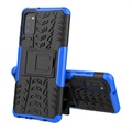 Anti-Rutsch Samsung Galaxy A41 Hybrid Hülle mit Stand - Blau / Schwarz