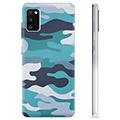Samsung Galaxy A41 TPU Hülle - Blaue Tarnung
