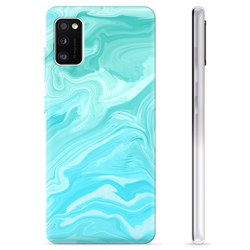 Samsung Galaxy A41 TPU Hülle - Blauer Marmor