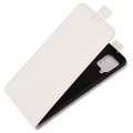 Samsung Galaxy A42 5G Vertikale Flip Case mit Kartensteckplatz - Weiß