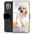 Samsung Galaxy A42 5G Premium Schutzhülle mit Geldbörse - Hund