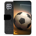 Samsung Galaxy A42 5G Premium Schutzhülle mit Geldbörse - Fußball