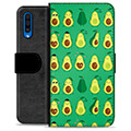 Samsung Galaxy A50 Premium Schutzhülle mit Geldbörse - Avocado Muster