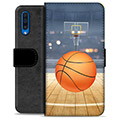 Samsung Galaxy A50 Premium Schutzhülle mit Geldbörse - Basketball
