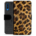 Samsung Galaxy A50 Premium Schutzhülle mit Geldbörse - Leopard
