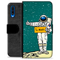 Samsung Galaxy A50 Premium Schutzhülle mit Geldbörse - Mars Astronaut