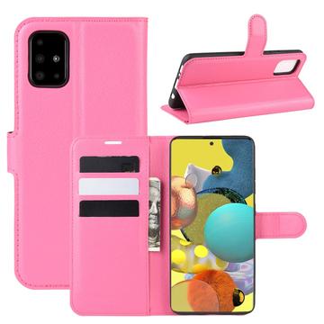 Samsung Galaxy A51 5G Wallet Schutzhülle mit Magnetverschluss - Rosa