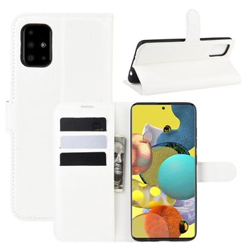Samsung Galaxy A51 5G Wallet Schutzhülle mit Magnetverschluss - Weiß