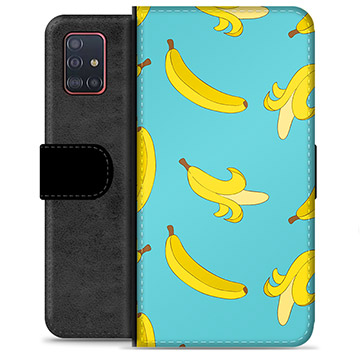 Samsung Galaxy A51 Premium Schutzhülle mit Geldbörse - Bananen
