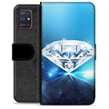 Samsung Galaxy A51 Premium Schutzhülle mit Geldbörse - Diamant
